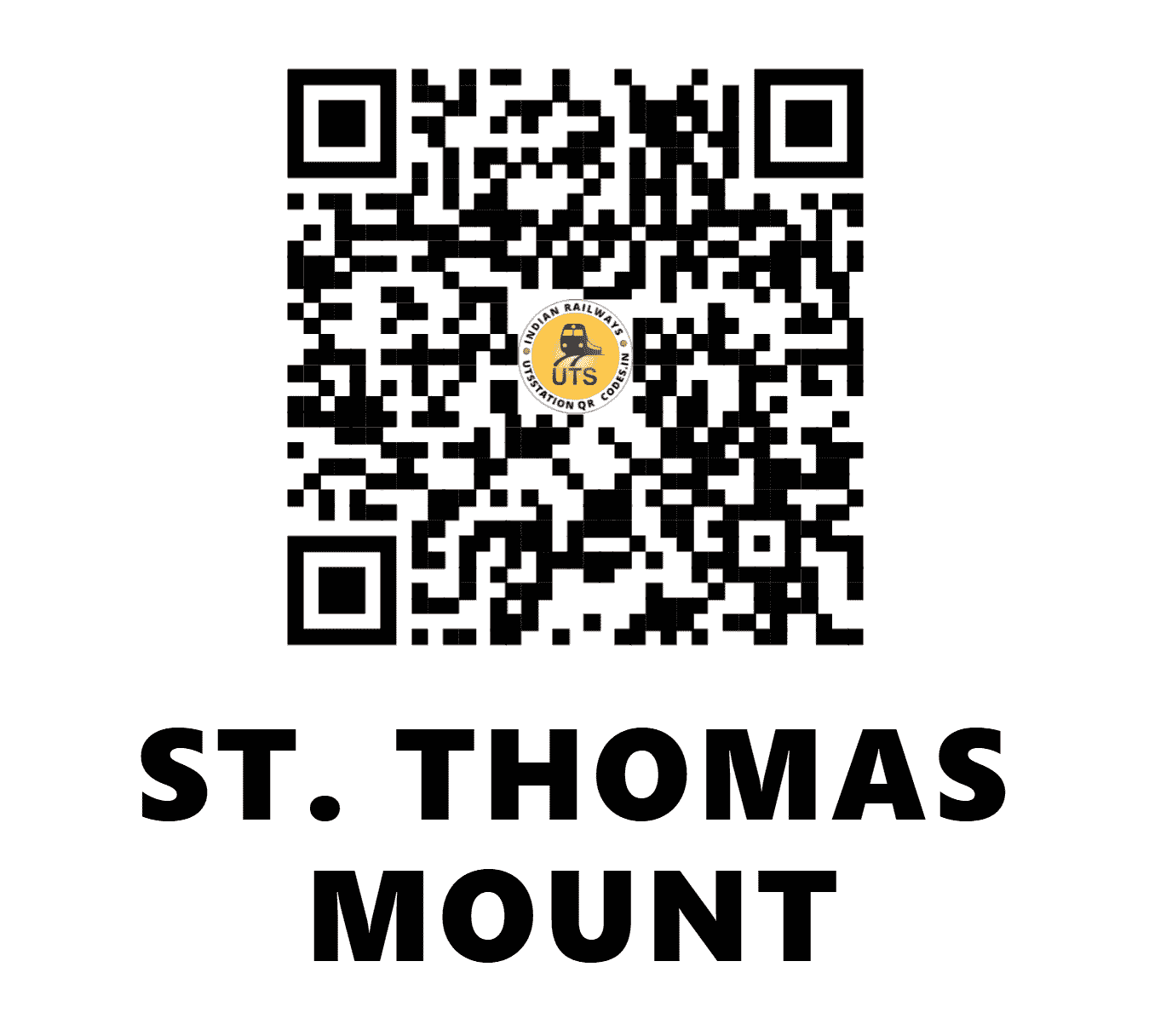UTS QR Code for ST. THOMAS MOUNT - STM - SR (TAMIL NADU)